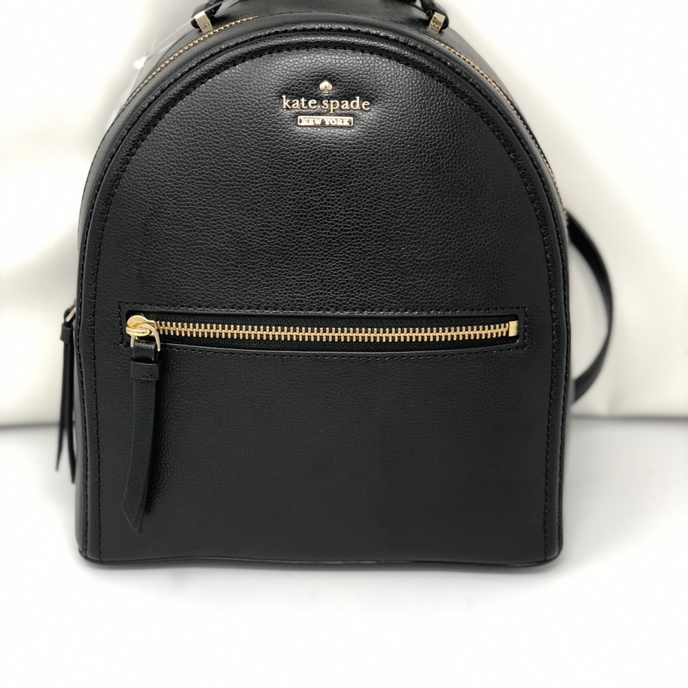 New Kate Spade Leather Metallic small backpack